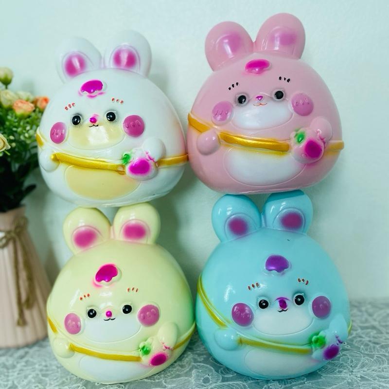 Heo đất tiết kiệm/thỏ đeo túi quả dâu size trung 4