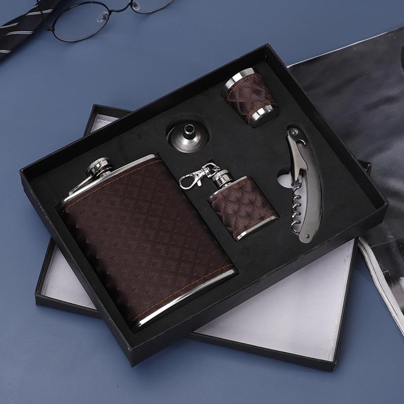 Bình giữ nhiệt, Bình rượu Whisky, Bình đựng rượu vang mini Không vỡ, Dung tích 301-400ml, Dễ dàng đổ đầy với phễu cốc và dụng cụ mở nắp chai, Thích hợp cho nam giới, Lý Tưởng cho Ngày của Cha