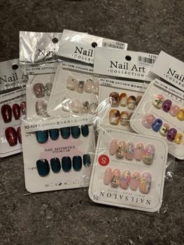 Product Review of 100% HANDMADE Round Rounded Square shape Artificial Fake Nail Art Phototherapy Nails Gilt Ruby Cat Eye Manicure and Wearable Finished Armor from s**2 0