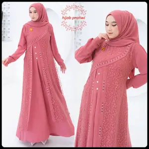 Zulfa Dress Gamis Crinkel Free Hijab Terbaru 2025 Elegan Mix Brokat Modern Gamis Viral Kekinian Zulfa Dress Gamis Crinkel Free Hijab Terbaru 2025 Elegan Mix Brokat Modern Gamis Viral Kekinian