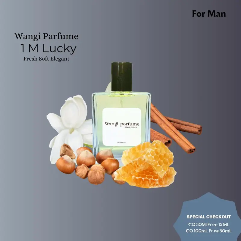 Wangi Parfum M LUCKY Parfum Pria Tahan Lama dengan Aroma yang Fresh  yang bikin percaya diri Dengan Pelarut 20ml