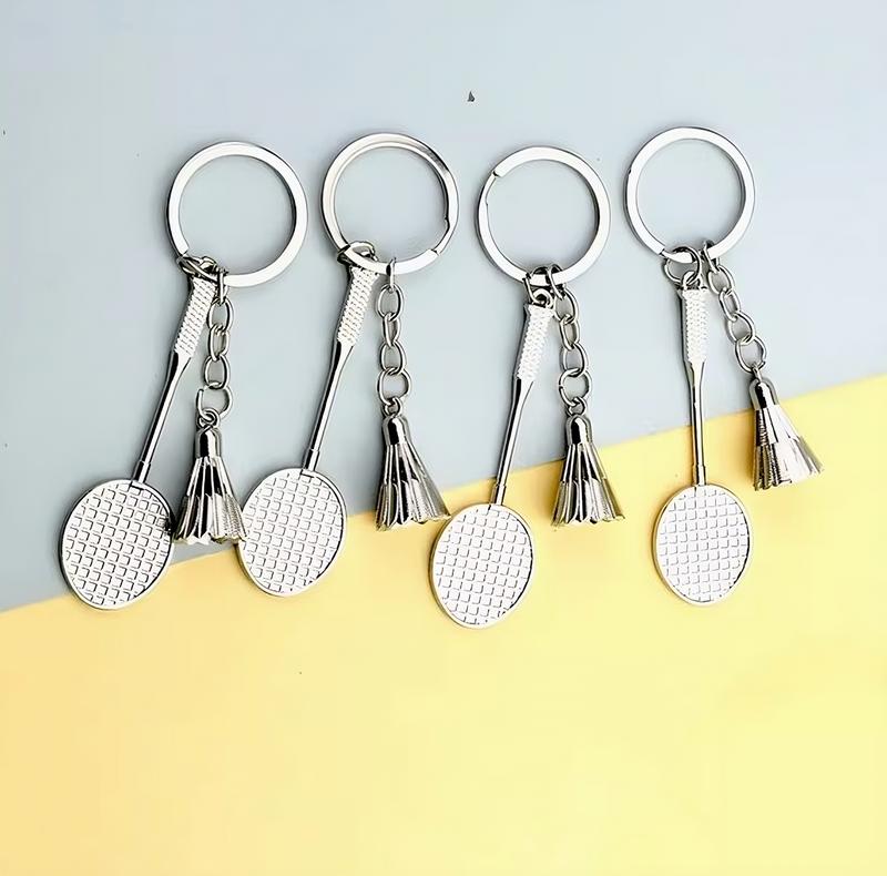 Gantungan Kunci Anti Karat Berbahan Berkualitas Tinggi - YO! Gantungan Kunci Raket dan Kock Badminton - Hadiah 2