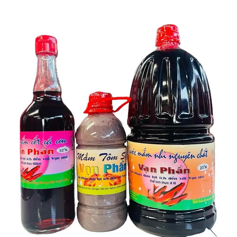 Can 2L mắm nhỉ nguyên chất 23N chuyên nấu tặng chai mắm cốt 32N 500ml và mắm tôm 600g