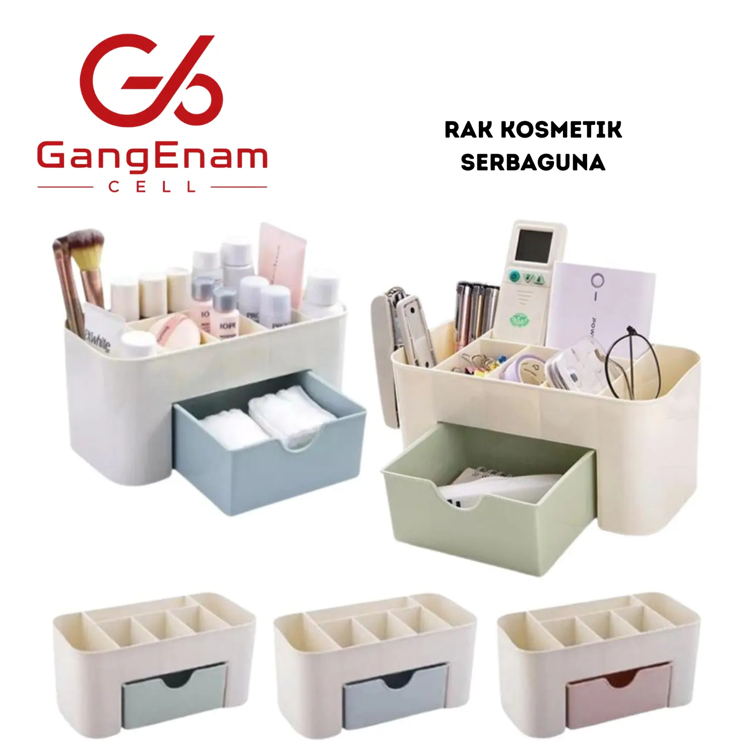 Rak Kosmetik Plastik Tempat Penyimpanan Alat Tulis Makeup Remote TV AC