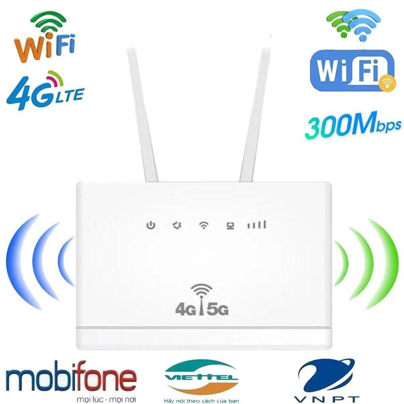Bộ Phát Wifi Từ Sim 4g/5g LTE 4G CPE tốc độ 300Mbps 3 Cổng Lan , Kết Nối 32…