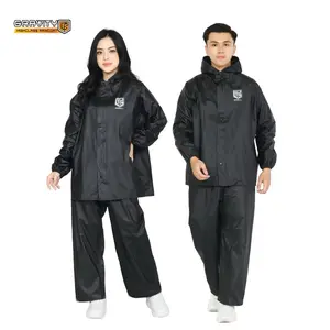 GRAVITY Jas Hujan Dewasa Pria dan Wanita Original Anti Rembes PVC Tahan Air dengan Karet di Pergelangan Tangan dan Resleting Tertutup Tersedia Size M L XL XXL