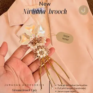 Bros Nirmala 1 pcs bros dada handmade bros kerah klip penjepit baju statement broocha juraganaccessories Clips