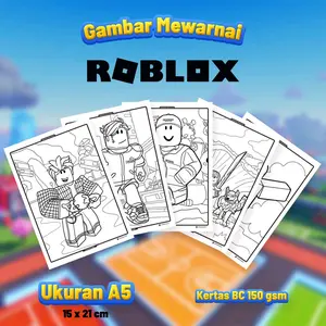 Gambar Mewarnai ROBLOX Isi 20 Lembar Kertas BC Tebal