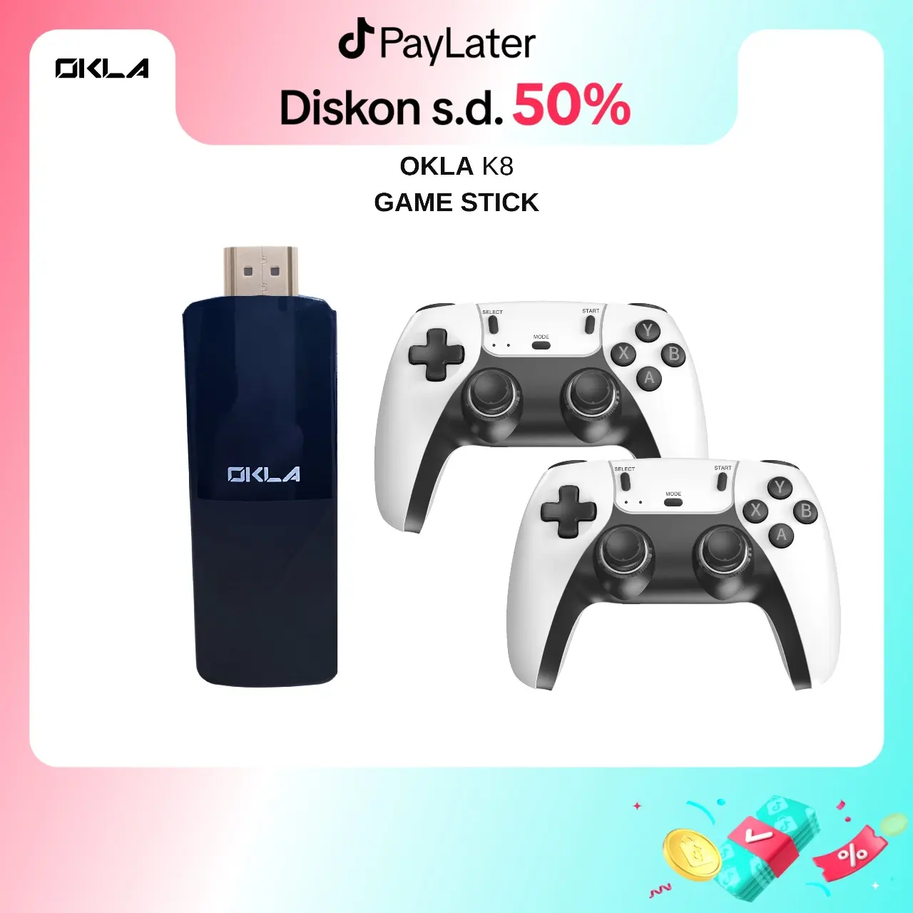 OKLA  K8 - GAME STICK - 30.000+ Games Joystick Controller Gamepad