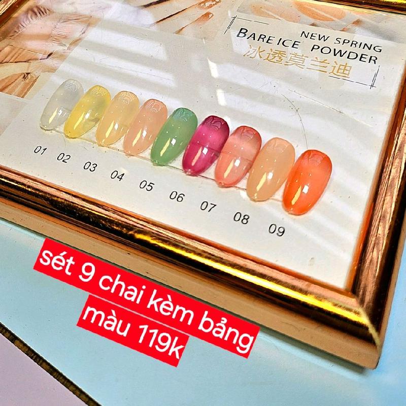 sét thạch 9 màu very good sơn gel nail kèm bảng màu
