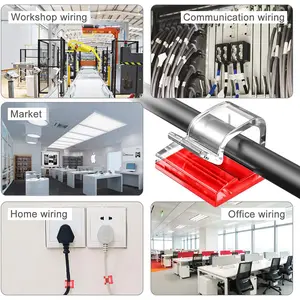 CARPRIE Klip Kabel Organizer Cable Management Clip 10 PCS - XK001 Meja Plastik