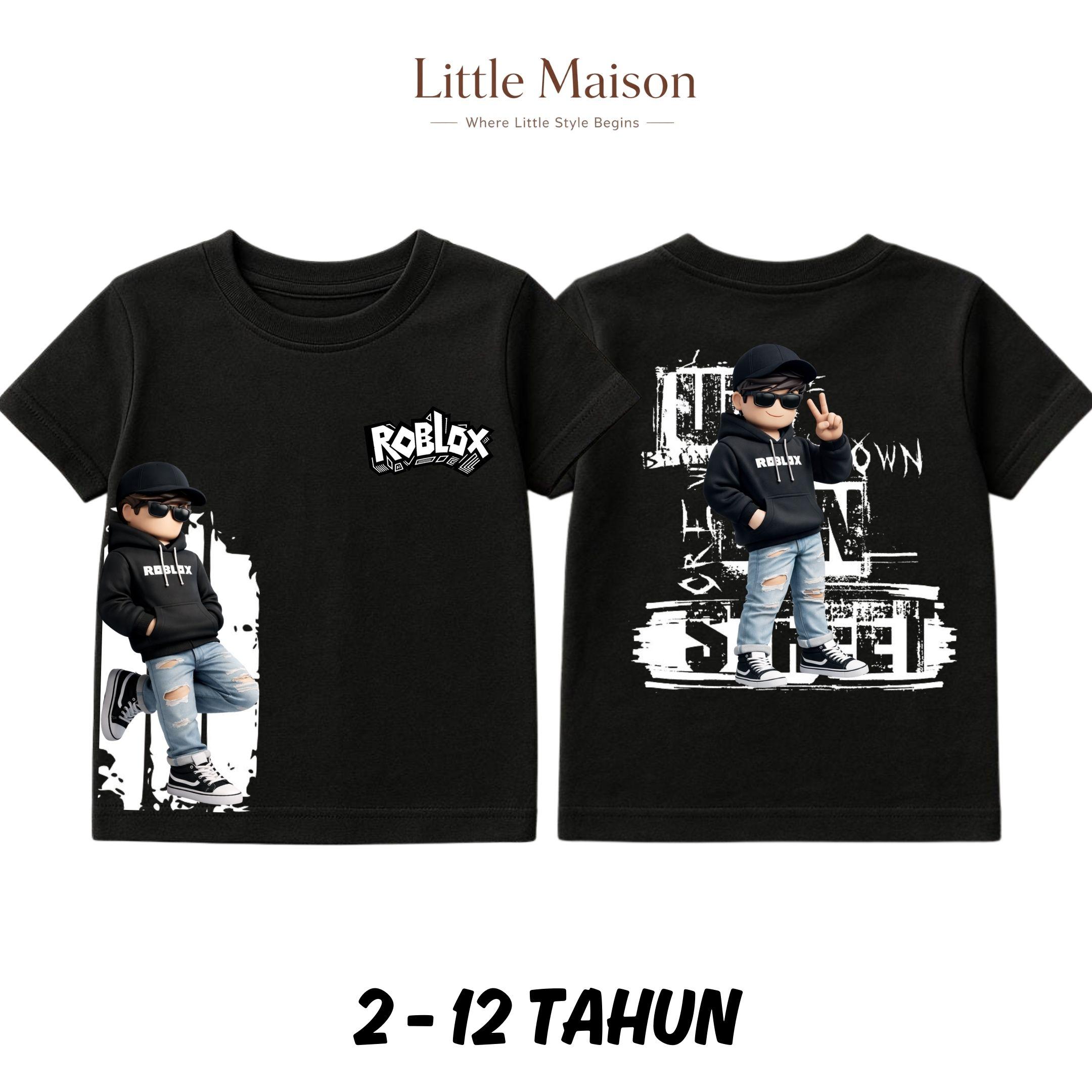 LITTLE MAISON KAOS ANAK ROBLOX DAN BOBOIBOY SERIES USIA 2  - 12 TAHUN UNISEX