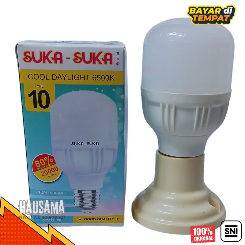Bohlam Lampu LED Sukasuka 10 Watt Hemat Energi lampu  led bulb 0