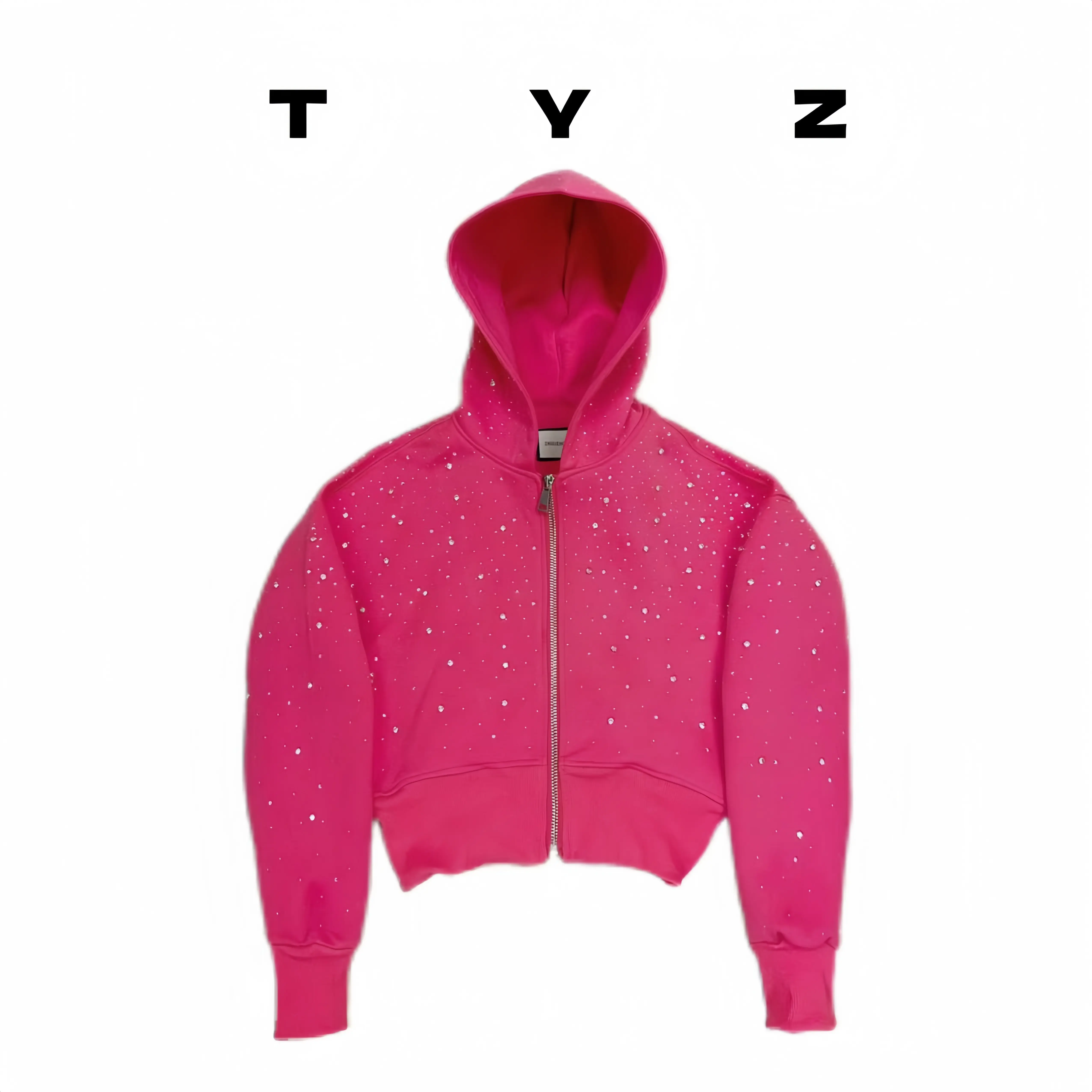 TYZ 2026 新春新作 オリジナルデザイン ラインストーン付き フード付き