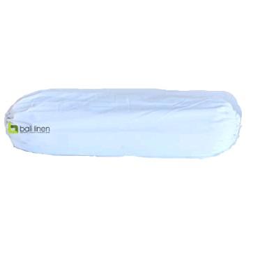 Bali Linen - Bolster Case 100% Cotton Tc 200 Plain White Fabric 4