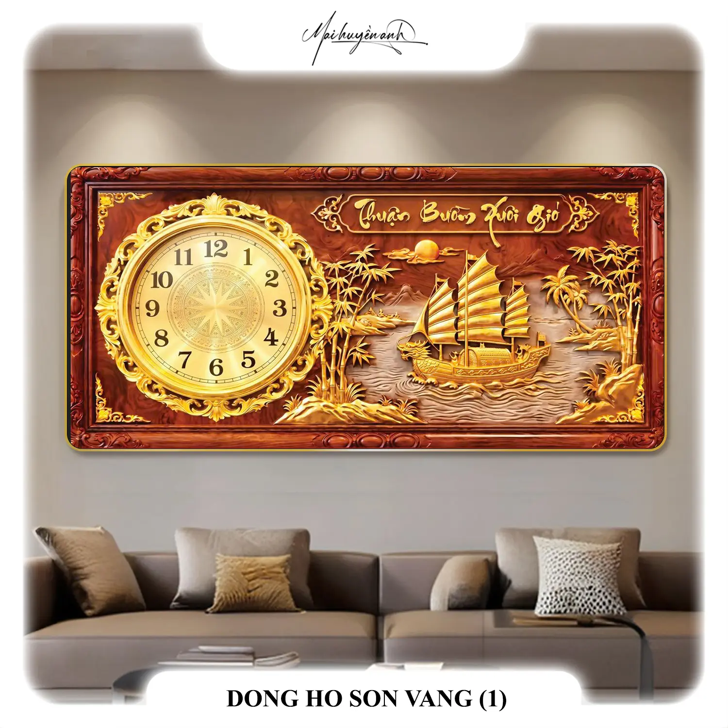Đồng Hồ Tráng Gương Treo Tường Cao Cấp | Tranh Đồng Hồ Decor Sang Trọng 30x60cm 40x80cm 50x100cm | Tặng Kèm Đinh Treo, Móc Treo