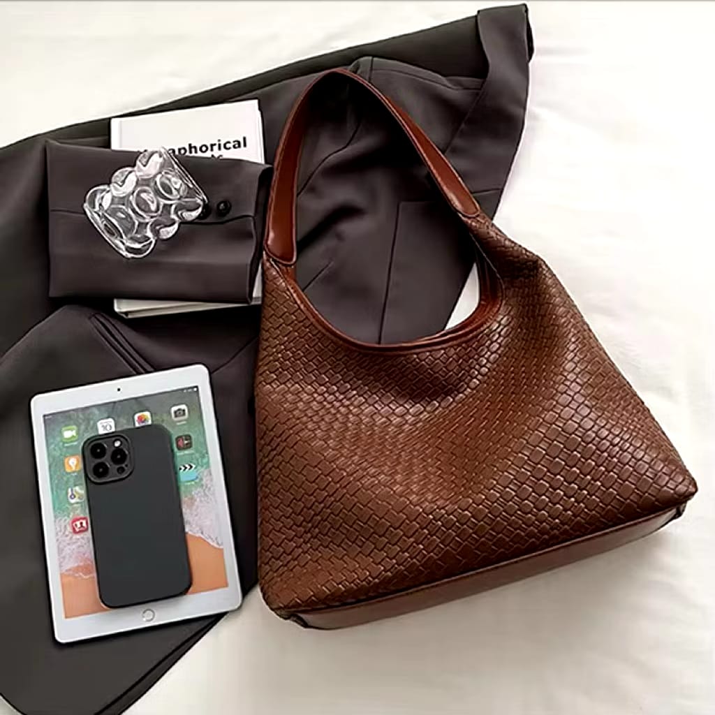 Tas Totebag Wanita JAMYNA TIKAR Tas Bahu Terbaru Cocok untuk Kuliah & OOTD Kulit Perempuan Cewek