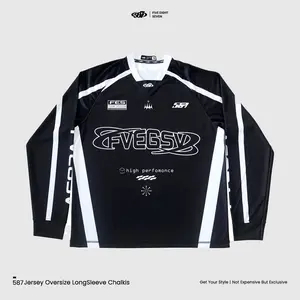 587 - Jersey Oversize Chalkis 88 Longsleeve Hitam