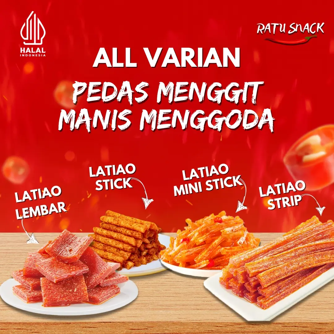 [ KHUSUS SAMPLE ] Ratu Snack - Snack Camilan Kekinian dengan Rasa Pedas Manis dan Gurih