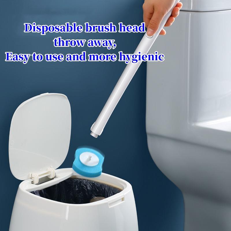 Product Introduction of SG READY STOCK Disposable toilet brush Long handle toilet cleaning brush Toilet bathroom cleaning Bathroom Long Handle 26