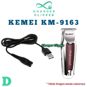 Kabel Charger Kemei 9163 Pengisi Daya Mesin Cukur Kemei Charger Clipper #D