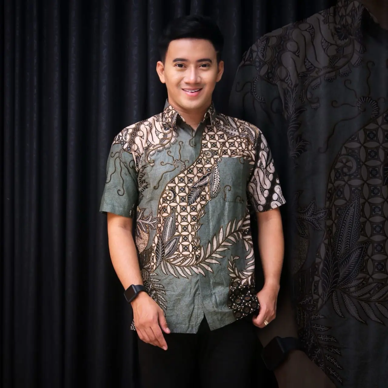 [Limited] Kemeja Batik Lelaki Material Cotton Polymicro Red