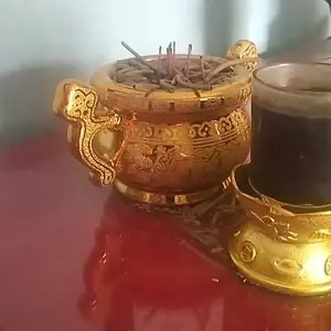 4/5inch Hiolo Tempat Hio Emas Kuningan / Hio Dupa Kuningan / Hiolo Tempat Dupa Hio Emas