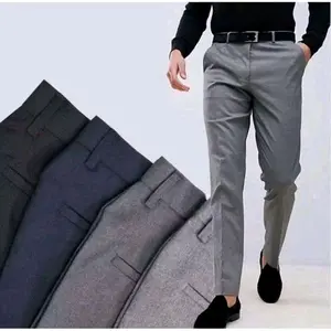 Celana Formal slimfit semi woll premium anti kusut jahitan Rapih Lentur size 27-38 Lingkar pinggang 70-94 cm