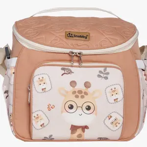 Snobby Tas Bayi Girafy Series Kecil Medium Abu dan Coklat Motif Coklat dan Abu-abu Bahan Polyster