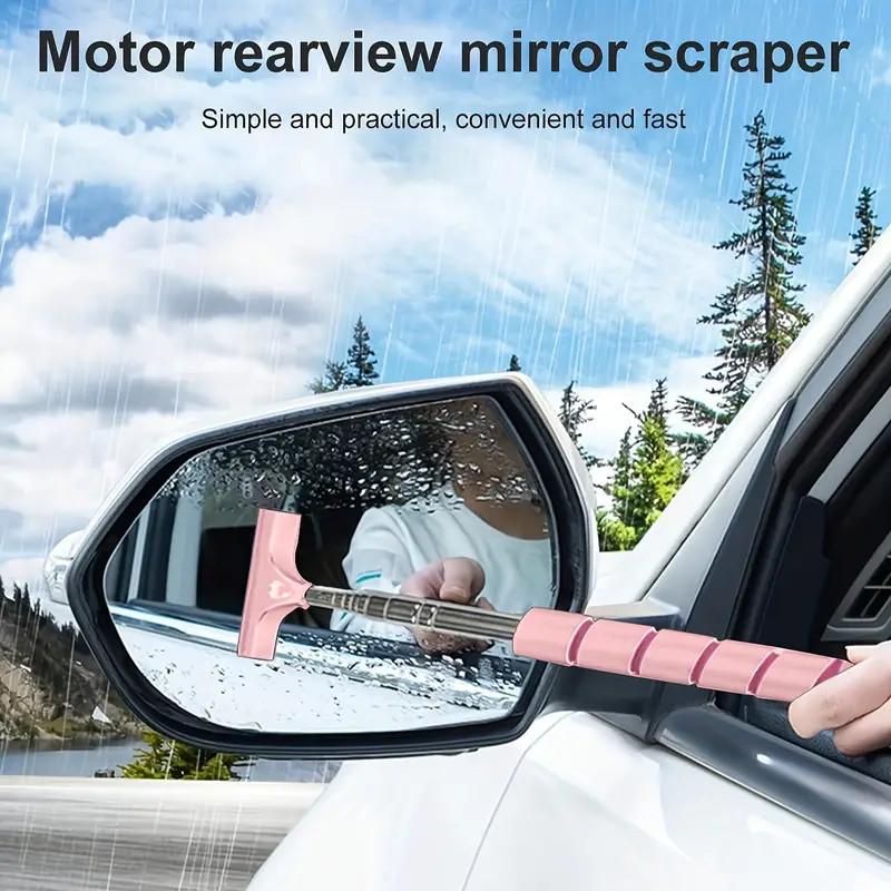 Product Introduction of Car Rearview Mirror Wiper Stainless Steel Telescopic Retractable Layered Brush Head Window Wash Cleaning Brush Handheld Wiper 3