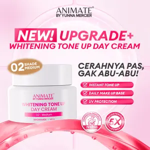 [NEW LAUNCH] Animate Whitening Day Cream New Shade 10 gram Shade 02 Medium | Krim Pagi Mencerahkan Warna Kulit