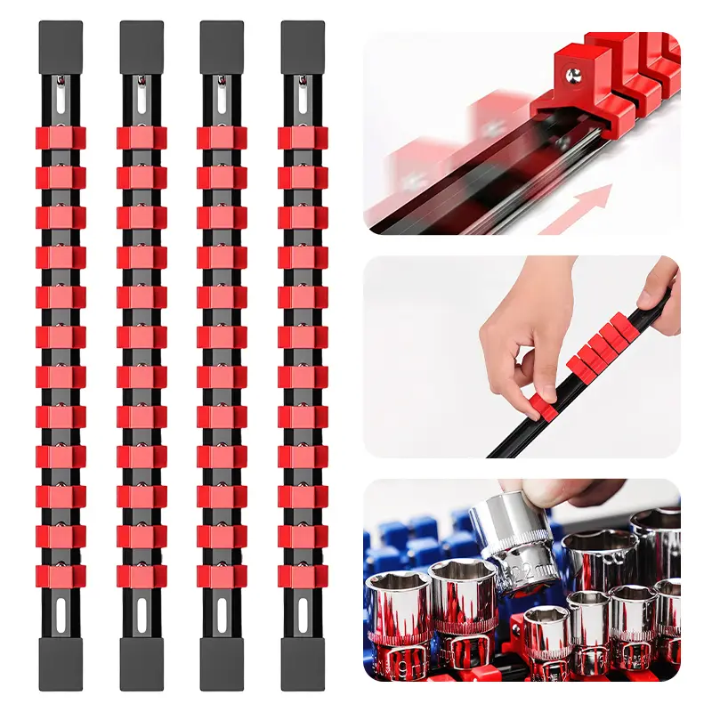 【Blissi】Organizer Soket Magnetik Aluminium 1/2" Drive - Solusi Penyimpanan yang Efisien