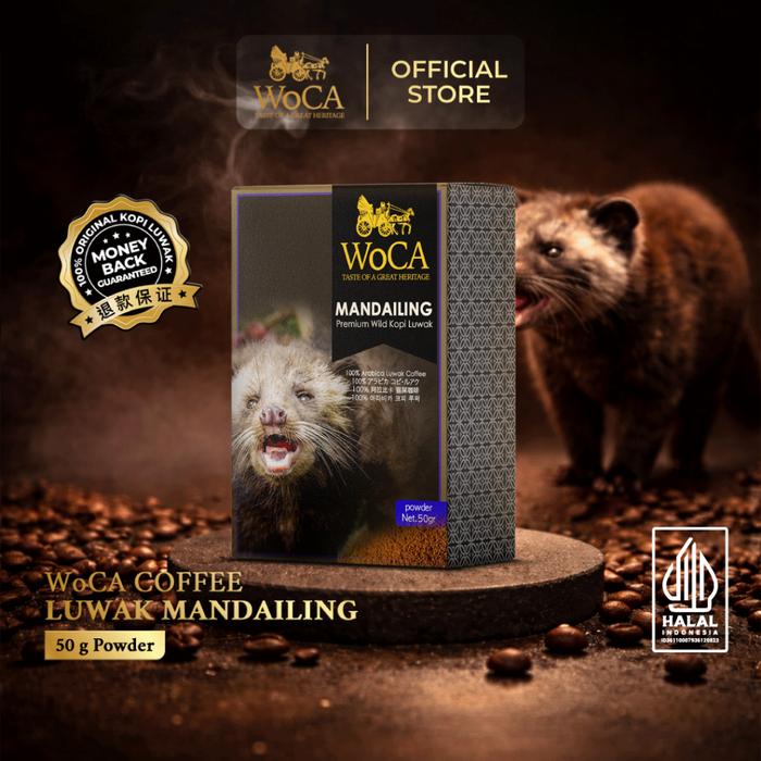 Gambar WoCA Kopi Luwak Mandailing 50 gram powder dari WoCA Indonesia Kota Tangerang Tokopedia