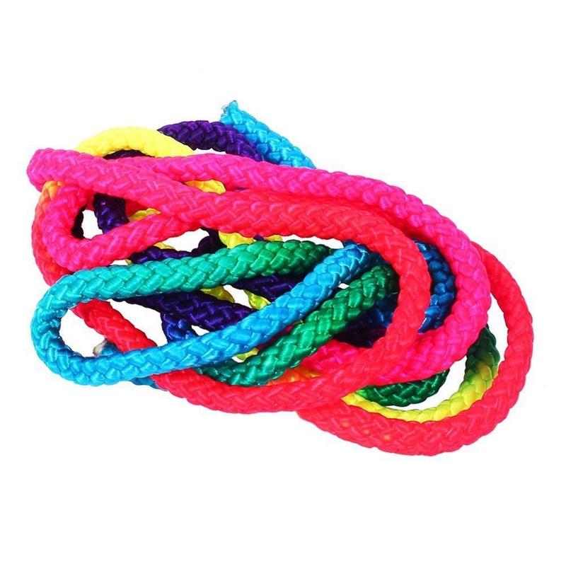 Outdoor Activities Rainbow Color Gymnastics Arts Rope Competition Rhythmic Rope Yoga Training 3M Gymnastics Jumping Props Sports Training 6