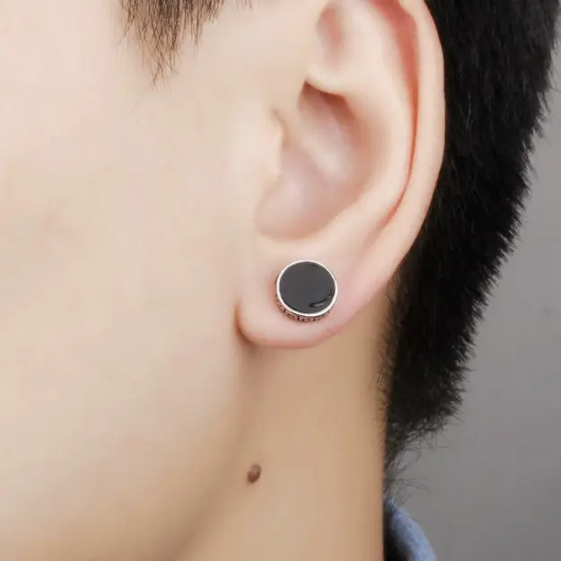 [COD] OLEVS anting tindik kualitas tinggi, anting barbel,anting cowok keren,tindik pria wanita anti karat earring-GE302 2