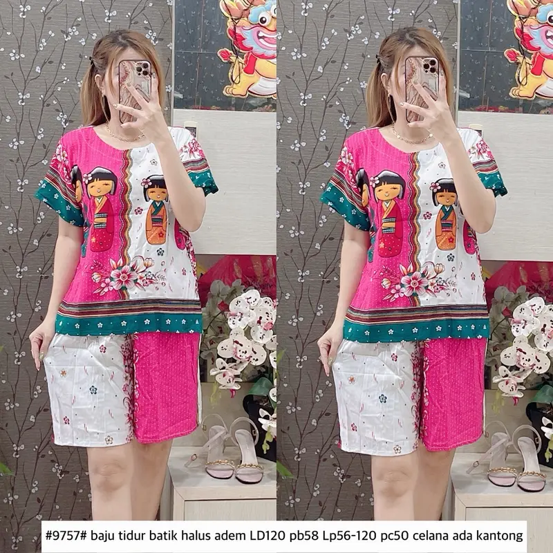 #9757 Baju tidur batik LD120 Jepang 3