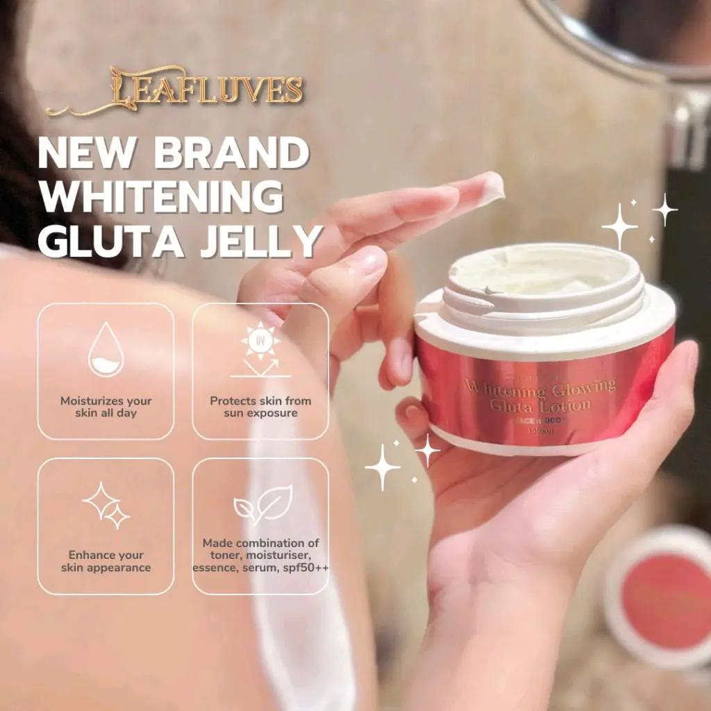 BB LEAFLUVES gluta glowing jelly lotion face & body skincare 50g