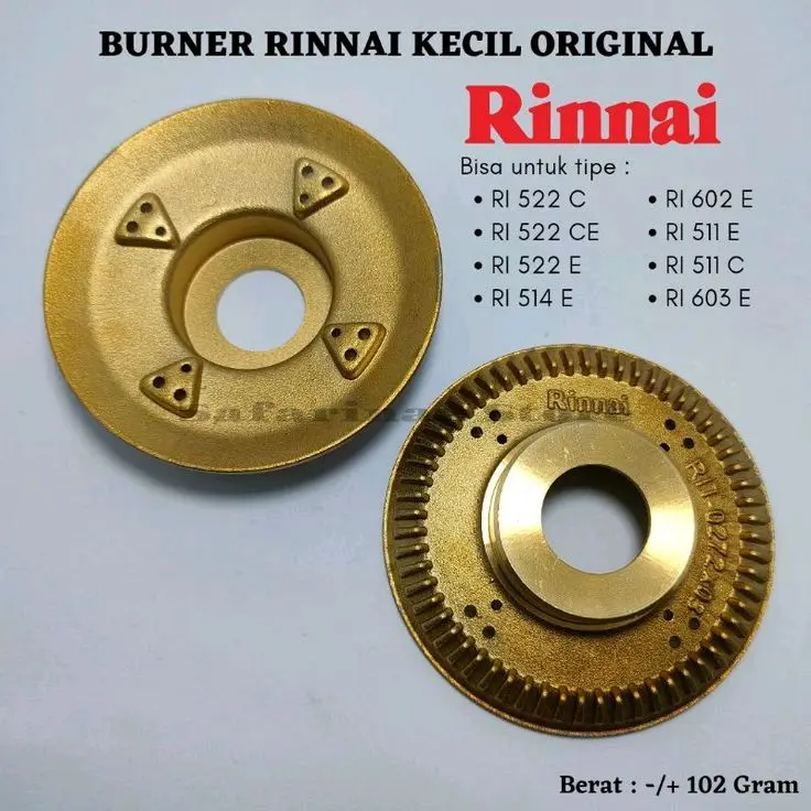 Burner Kompor Rinnai Kecil 7.2cm - Kepala Api Kompor Gas Rinnai RI 522 602 603 514 - Spare Part Burner Head
