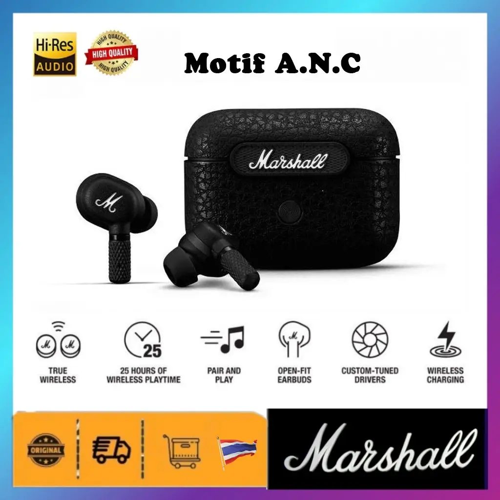 【COD】 Marshall anc marshall headphones Bluetooth earphone wireless in-ear headphones