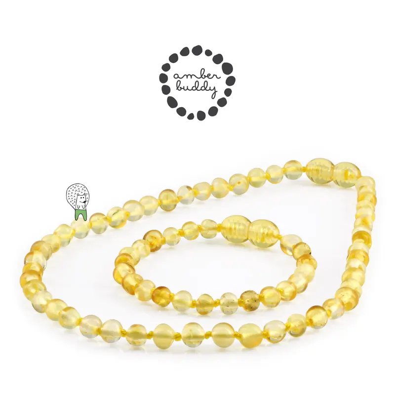 Amber Buddy - XB54Y Kalung dan Gelang Amber bayi 32cm & 14cm. Yellow 0