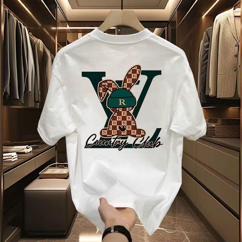 Mode berpakaian di jalan, t-shirt t-shirt pria dan wanita muda, kemeja wanita, baju pria, blus yang nyaman, dan kaos berlengan pendek untuk pria dan wanita 1