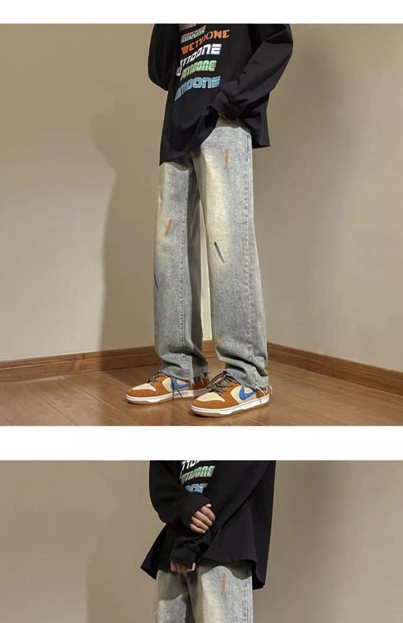 Product Introduction of Quần Dài Jean Ống Đứng, Phong Cách Cổ Điển Dành Cho Nam Giới, Quần Mỹ Đường Phố Cao Cấp, Ins Hợp Xu hướng, Dáng Rộng Vừa Vặn, Ống Rộng, Đi Chơi Và Dễ Phối Đồ, Quần Dài 15