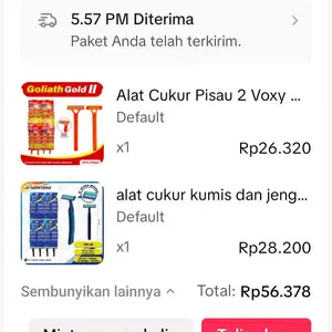 Alat Cukur Pisau 2 Voxy Oren/Goliath Gold II Isi 24 Pcs - Super Tajam dan Nyaman - Razor