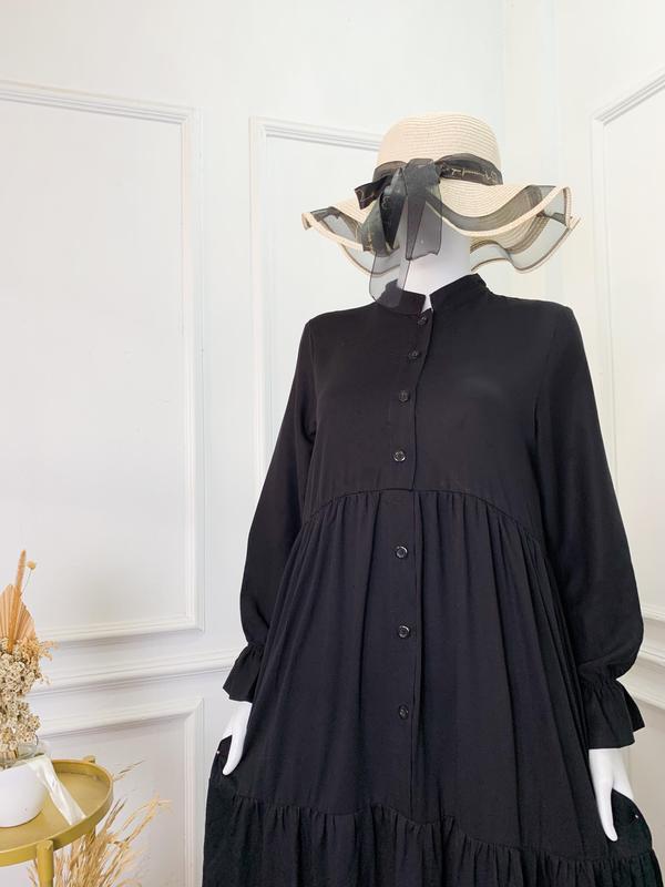 DRESS MEDINA POLOS BAHAN RAYON TWIL PREMIUM BY SHAFIRA/GAMIS/BAJU WANITA DEWASA Muslim Twill Mewah Midi Maxi 8