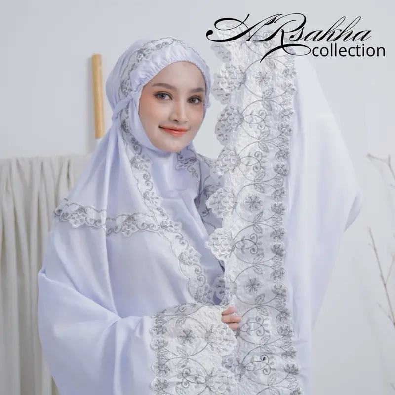 Mukena Krisdayanti jumbo katun premium Renda Bordir Cantik Mewah Nyaman Dewasa