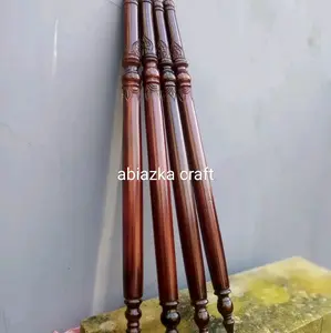 lendean gagang tombak ukir 60 cm sudah di lubangi