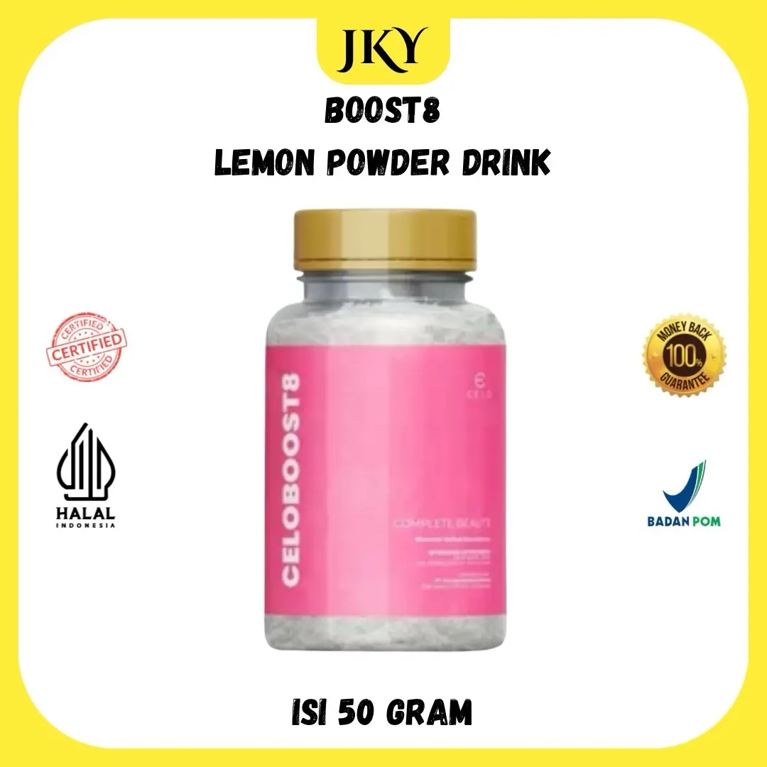 (READY STOCK SIAP DIKIRIM) CELO BOOST8 LEMON POWDER DRINK - celo.beaute - celobeautebycece - celobeauteofficial
