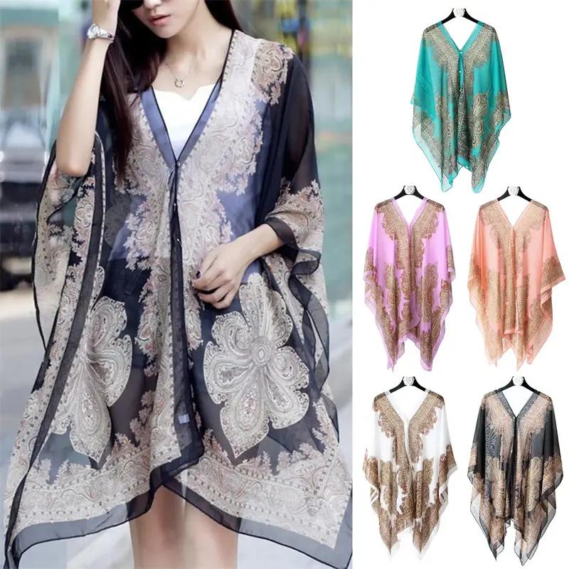 bảo vệ mặt trời trên bãi biển khăn thời trang phụ nữ bãi biển mùa hè quần áo…