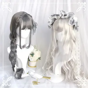 Wig Wanita Manis / Rambut Palsu Wanita Cantik / Rambut Palsu Wig Wanita Kekinian / Wig Gadis Cantik Wanita Cosplay / Wig Gaya Korea Gaya Jepang Cantik Cosplay Kekinian