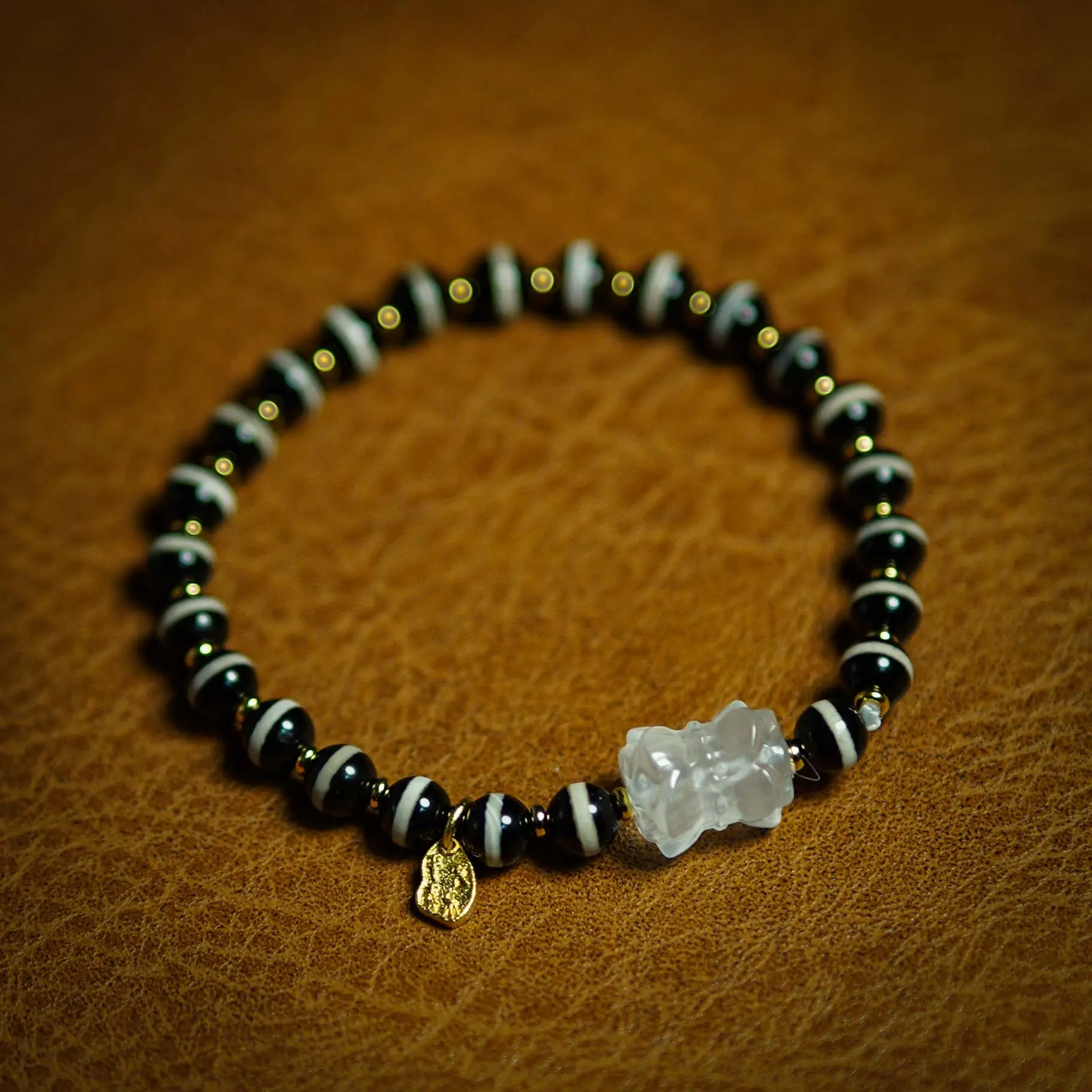 Yaoshizhu White Crystal DIy Bracelet Red agate